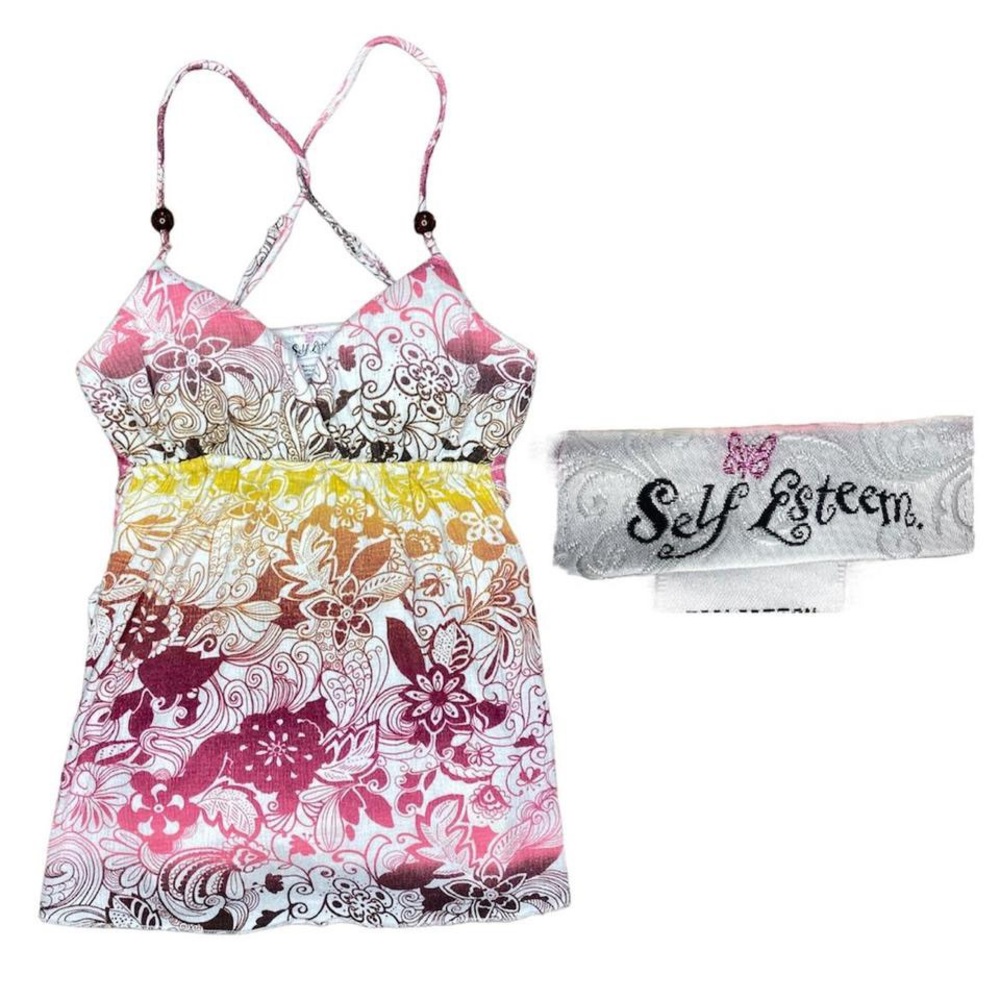y2k floral tank